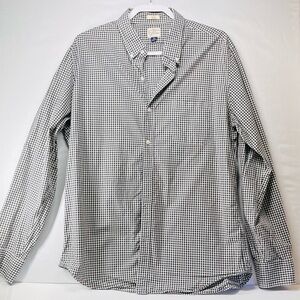 J. Crew Black and White Gingham Men's Shirt‎